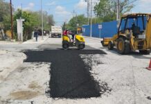 Intensificó Municipio programa de bacheo en cuatro colonias de Reynosa