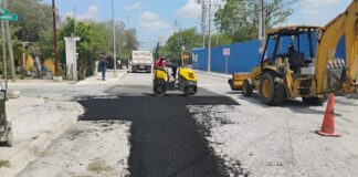 Intensificó Municipio programa de bacheo en cuatro colonias de Reynosa