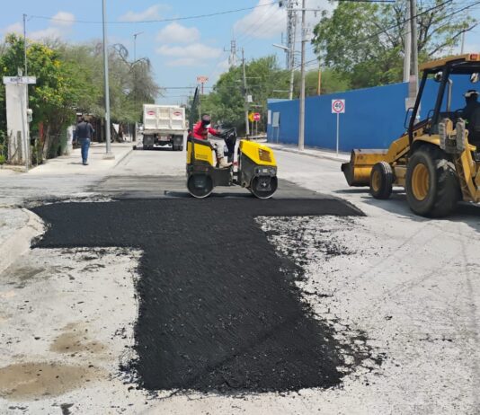 Intensificó Municipio programa de bacheo en cuatro colonias de Reynosa