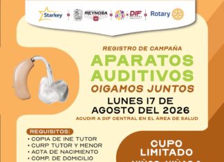 Realiza DIF-Reynosa hoy registro para campaña de aparatos auditivos “Oigamos Juntos”