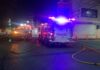 Combate incendio Protección Civil y Bomberos en zona centro de Reynosa