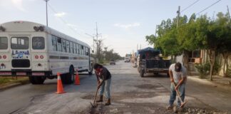 Exhorta Gobierno de Reynosa a tomar precauciones en zonas de bacheo