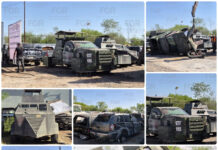 Destruye FGR 25 vehículos con blindaje artesanal en Reynosa; van al menos 66 en 2026