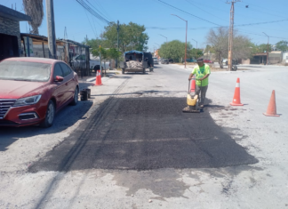Avanza bacheo en Reynosa con atención a vialidades de distintos sectores
