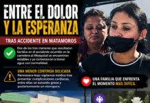 Entre la esperanza y el duelo: familia permanece atenta a menores hospitalizados tras accidente en Matamoros