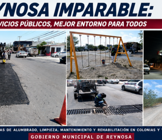 Servicios Públicos mantiene labores permanentes para atender colonias de Reynosa