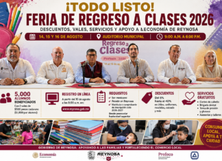 Gobierno de Reynosa impulsa el comercio local con la Feria de Regreso a Clases 2026 y descuentos de hasta 40%