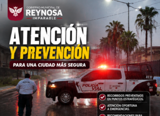 Gobierno de Reynosa refuerza vigilancia preventiva en vialidades para brindar atención oportuna