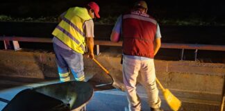 Realizó Gobierno de Reynosa limpieza integral en puente elevado de Libramiento frente a Jarachina