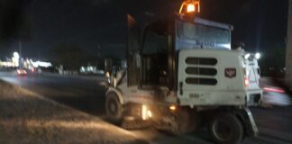 Avenidas limpias con trabajo nocturno en Reynosa