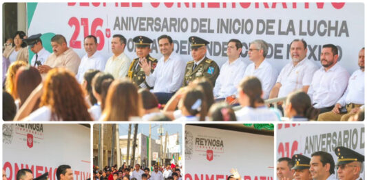 Reynosa conmemora 216 años del inicio de la Independencia con multitudinario desfile