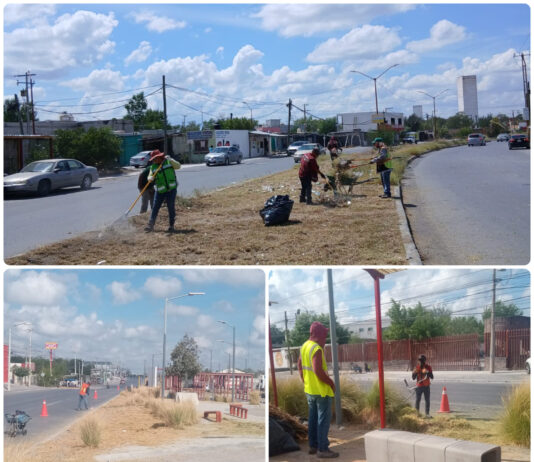 Limpieza urbana mejora vialidades y espacios públicos de Reynosa