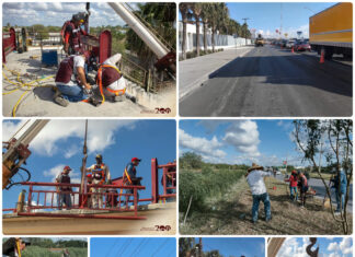 Beto Granados mantiene trabajos de rehabilitación vial y mejora de espacios públicos en Matamoros