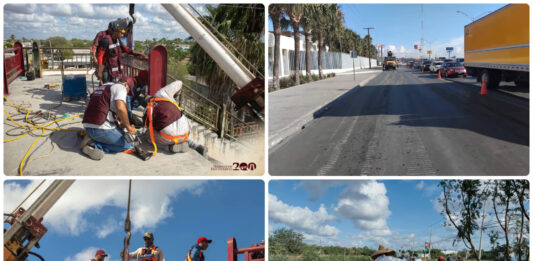 Beto Granados mantiene trabajos de rehabilitación vial y mejora de espacios públicos en Matamoros
