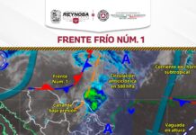 Provocará Frente Frío Número 1 probabilidad de lluvia en Reynosa