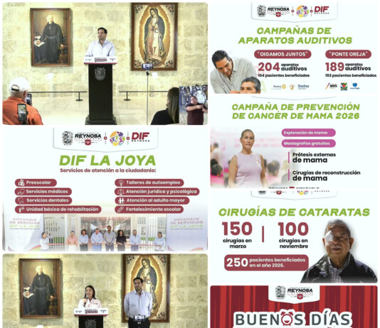 Anuncian más cirugías gratuitas y avances contra la extorsión en Reynosa