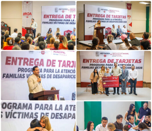Carlos Peña Ortiz respalda a familias de desaparecidos con entrega de apoyos en Reynosa