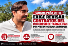 Carlos Peña Ortiz exige revisar contratos del Congreso de Tamaulipas por presuntos nexos criminales