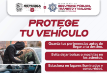 Gobierno de Reynosa llama a prevenir cristalazos y proteger pertenencias dentro de vehículos